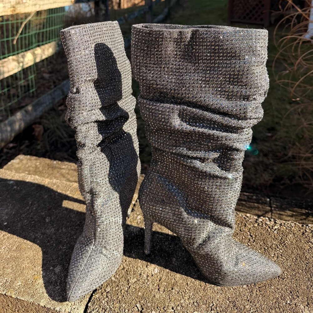 Jessica Simpson Layzer Rhinestone Slouch Boots - Picture 3 of 7